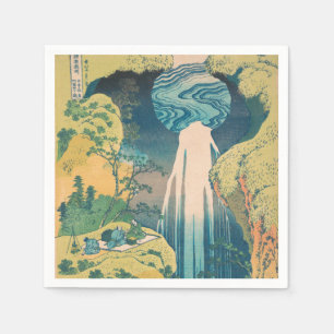 Guardanapo De Papel Hokusai Amida cai na cachoeira do Japão