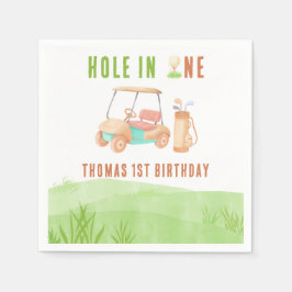Guardanapo De Papel Hole In One First Birthday Party