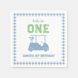 Guardanapo De Papel Hole in One Par Tee Boy 1st Birthday
