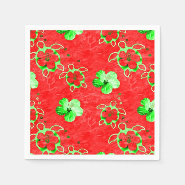 Guardanapo De Papel Holiday Honu Turtles (Frente)