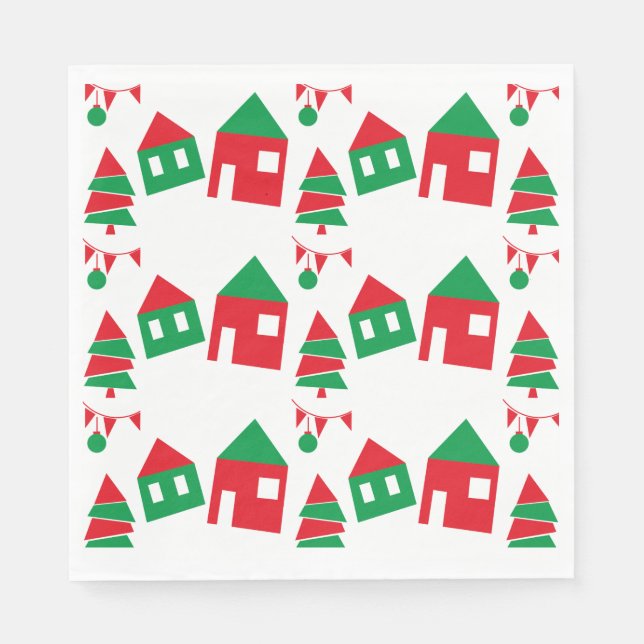 Guardanapo De Papel Holiday House (Frente)