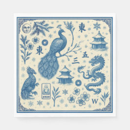 Guardanapo De Papel Holiday Mahjong Toile Napkins