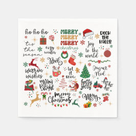 Guardanapo De Papel Holiday Napkins - Ditos de Natal Festivos