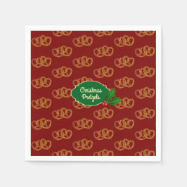Guardanapo De Papel Holiday Pretzel Nibbles - Texto próprio do partido