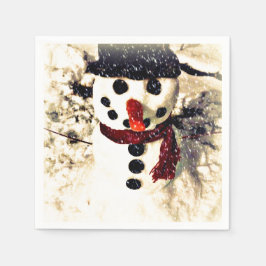 Guardanapo De Papel Holiday Snowman Deixe-o Neve Papel Napkins