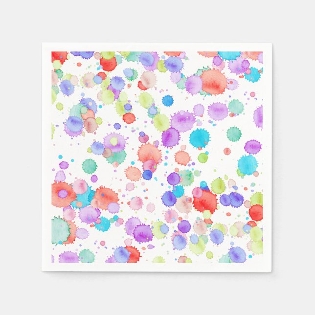Guardanapo De Papel holiES - Splatter multicolor 1 + seu backgr. (Frente)