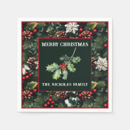 Guardanapo De Papel Holly & Pine Celebration