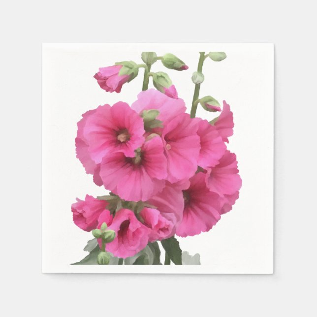 Guardanapo De Papel Hollyhocks (Frente)