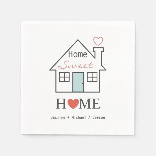 Guardanapo De Papel Home Sweet Home personalizado (Frente)