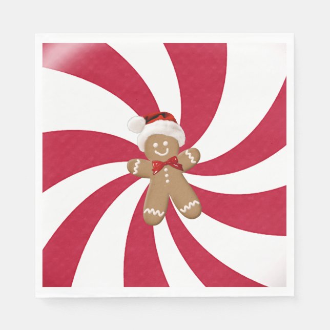 Guardanapo De Papel Homem de gengibre de Natal (Frente)