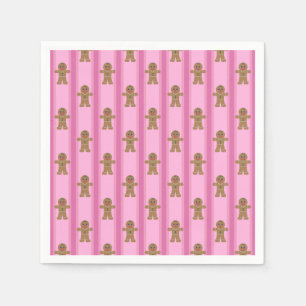 Guardanapo De Papel Homem de Gengibre Rosa, Divertido e Rico