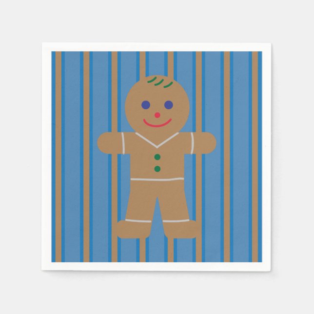 Guardanapo De Papel Homem de Gingerpão de Diversão e Rico (Frente)