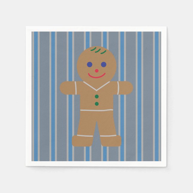 Guardanapo De Papel Homem de Gingerpão de Diversão e Rico (Frente)