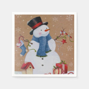 Guardanapo De Papel Homem de neve