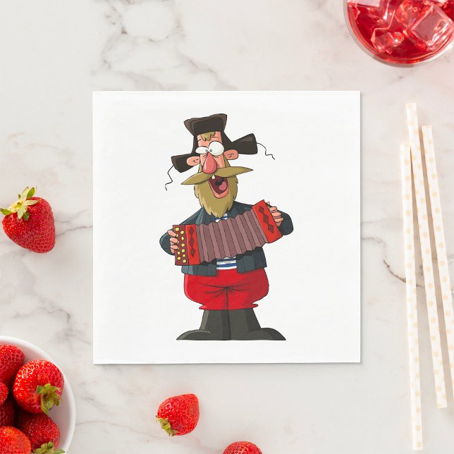 Guardanapo De Papel Homem Jogando O Acordeão (Criador carregado)