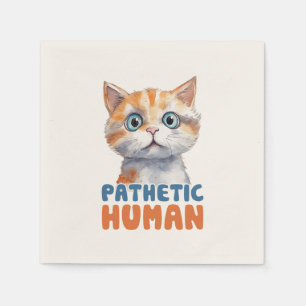 Guardanapo De Papel Homem Patético - Design de Gato Sarcástico