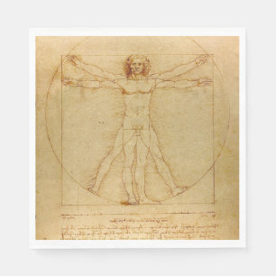 Guardanapo De Papel Homem Vitruviano por Leonardo Da Vinci