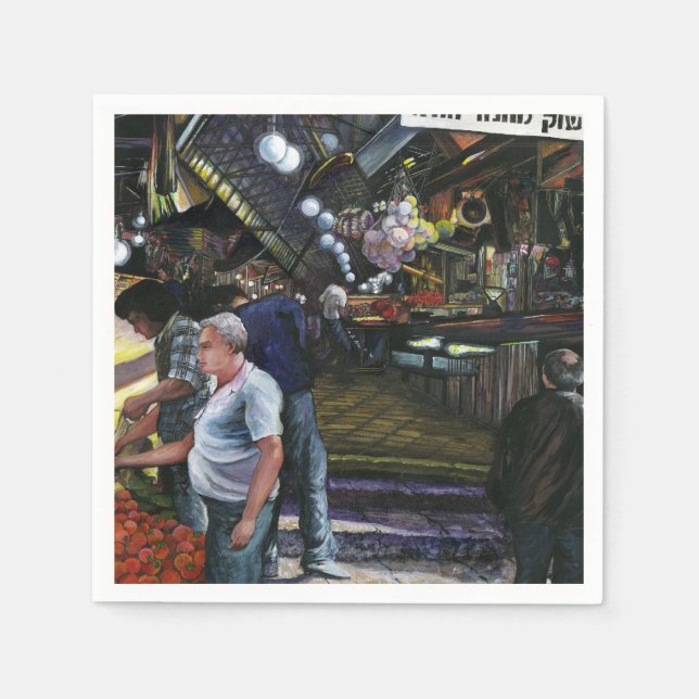 Guardanapo De Papel Homens do Comércio, Jerusalém (Frente)