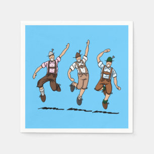 Guardanapo De Papel Homens dos Lederhosen de Oktoberfest da dança