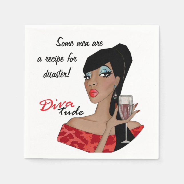 Guardanapo De Papel Homens São Uma Receita Para Desastre! (Frente)