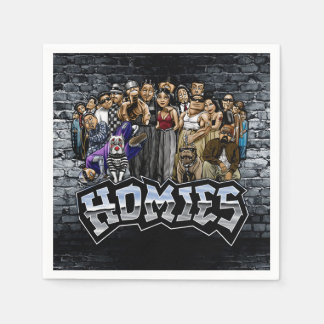 Guardanapo De Papel Homies Party Napkins, 90s Old School Party
