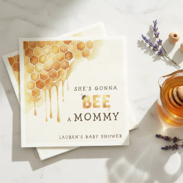 Guardanapo De Papel Honey Bee Honeycomb Watercolor Baby Shower