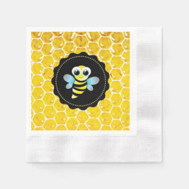 Guardanapo De Papel Honeycomb Bumble Bee Chá de fraldas Napkins
