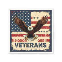  Honor Our Veterans Standard Cocktail Napkins