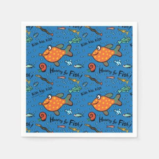 Guardanapo De Papel Hooray For Fish Patterno