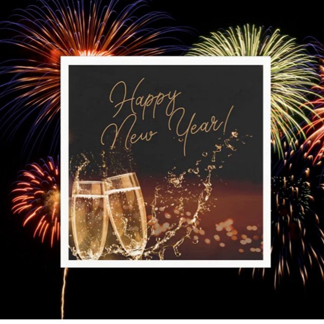 Guardanapo De Papel Hora da festa! Feliz ano novo Napkins (Criador carregado)