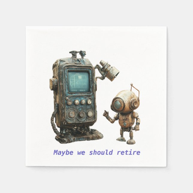 Guardanapo De Papel Hora de se Aposentar (Frente)