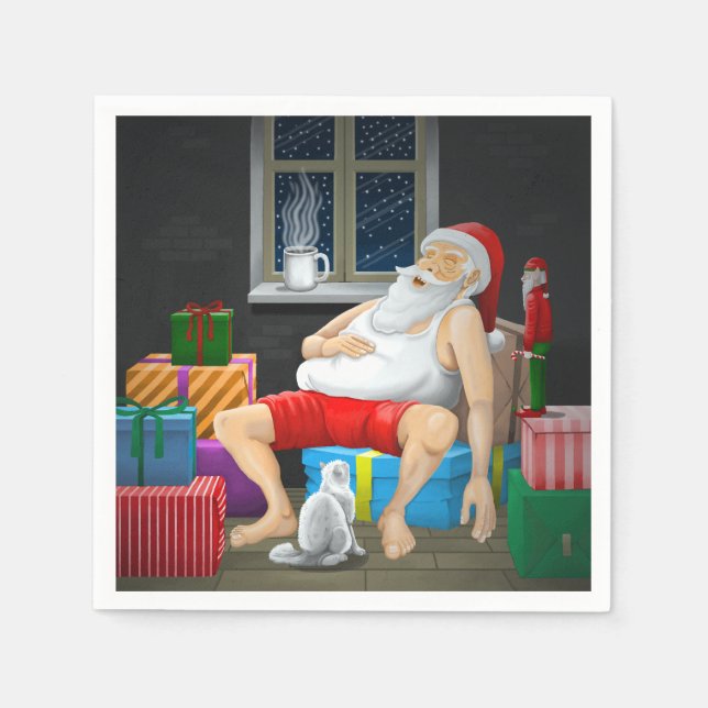 Guardanapo De Papel Hora do Café Santa Claus (Frente)