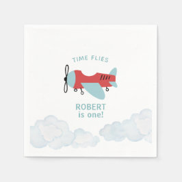 Guardanapo De Papel Hora do Voo Avião Aniversário