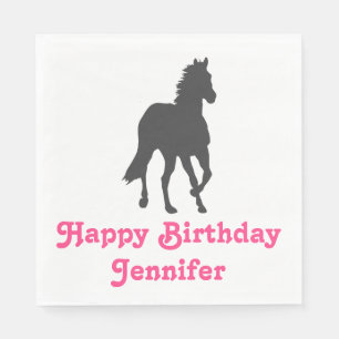 Guardanapo De Papel Horis Feliz Aniversário do Pônei Equestre