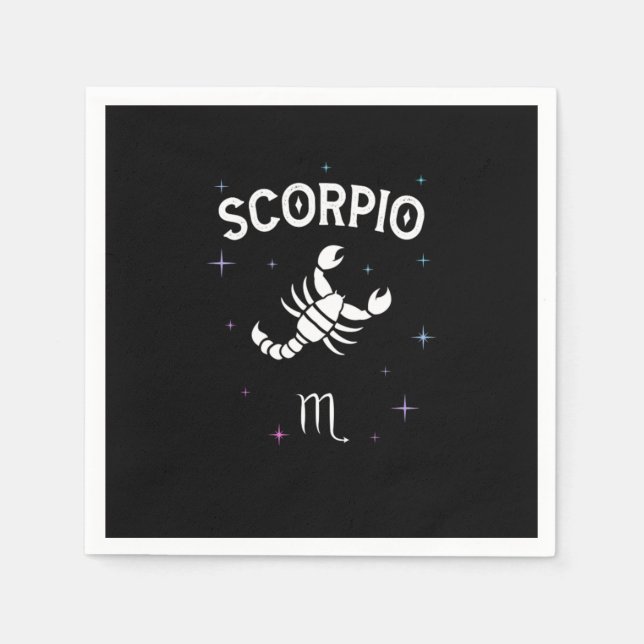 Guardanapo De Papel Horoscope Scorpio Symbol Zodiac Sign Costume (Frente)