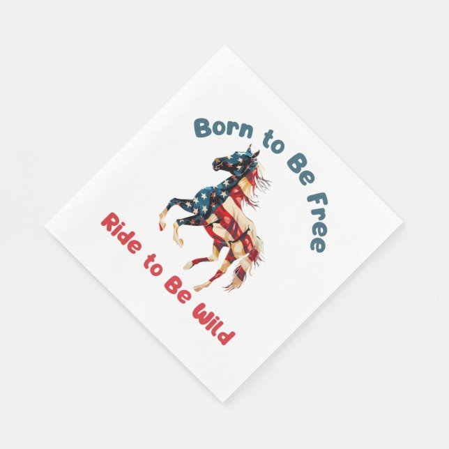 Guardanapo De Papel Horse Flag America (Quina)