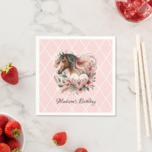 Guardanapo De Papel Horse Girl Birthday