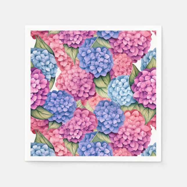 Guardanapo de Papel Hortênsia Rosa, Chuva de Noiva (Frente)