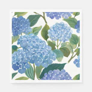 Guardanapo De Papel Hortênsias Azuis Belo Arbusto Floral