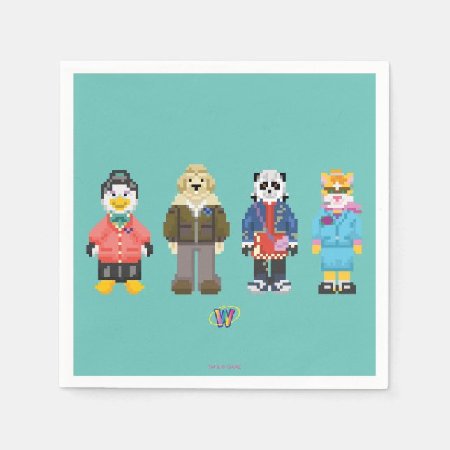 Guardanapo De Papel Hosts de pixels do Webkinz (Frente)