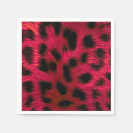 Guardanapo De Papel Hot Pink Leopard Print Faux