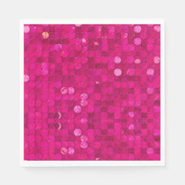 Guardanapo De Papel Hot Pink Sequin
