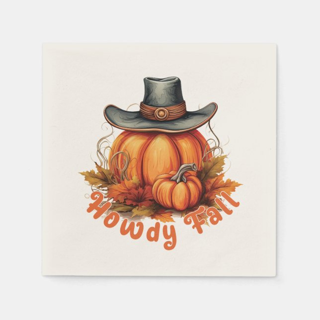 Guardanapo De Papel Howdy Fall - Rustic Autumn Vibes (Frente)