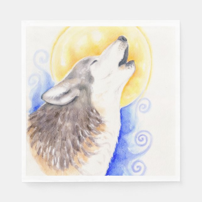 Guardanapo De Papel Howling Wolf (Frente)