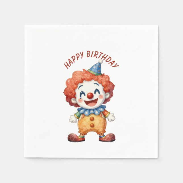 Guardanapo De Papel Humor de Circo de Palhaço (Frente)