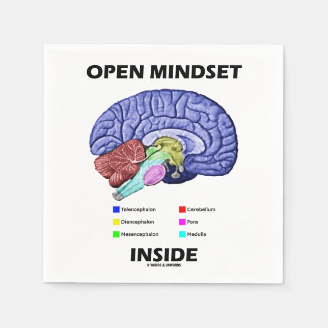 Guardanapo De Papel Humor de Psicologia do Cérebro Dentro de Mindset A (Frente)