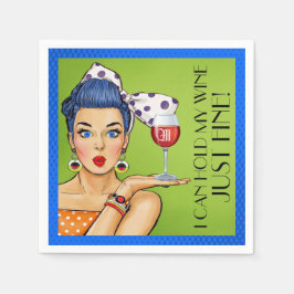 Guardanapo De Papel Humor Retro Wine (Partido) Cocktail Napkins