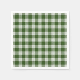 Guardanapo De Papel Hunter Green Gingham - Livro de Xadrez Napkin
