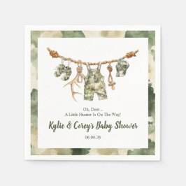 Guardanapo De Papel Hunting Clothesline Camo Boy Baby Shower