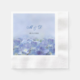 Guardanapo De Papel Hydrangea Blue Florals Casamento Napkins